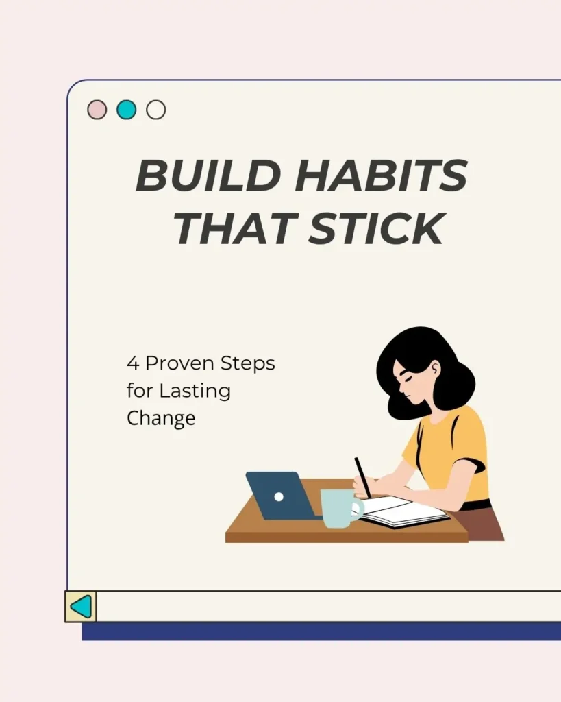 Image Showing how to build habits that last